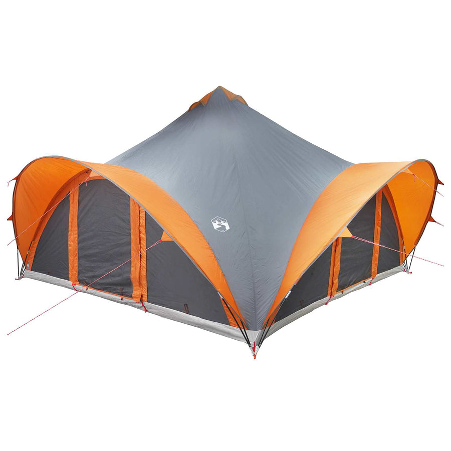 Tipi Tent met dak Grijs en Oranje 18-Persoon Polyester en staal