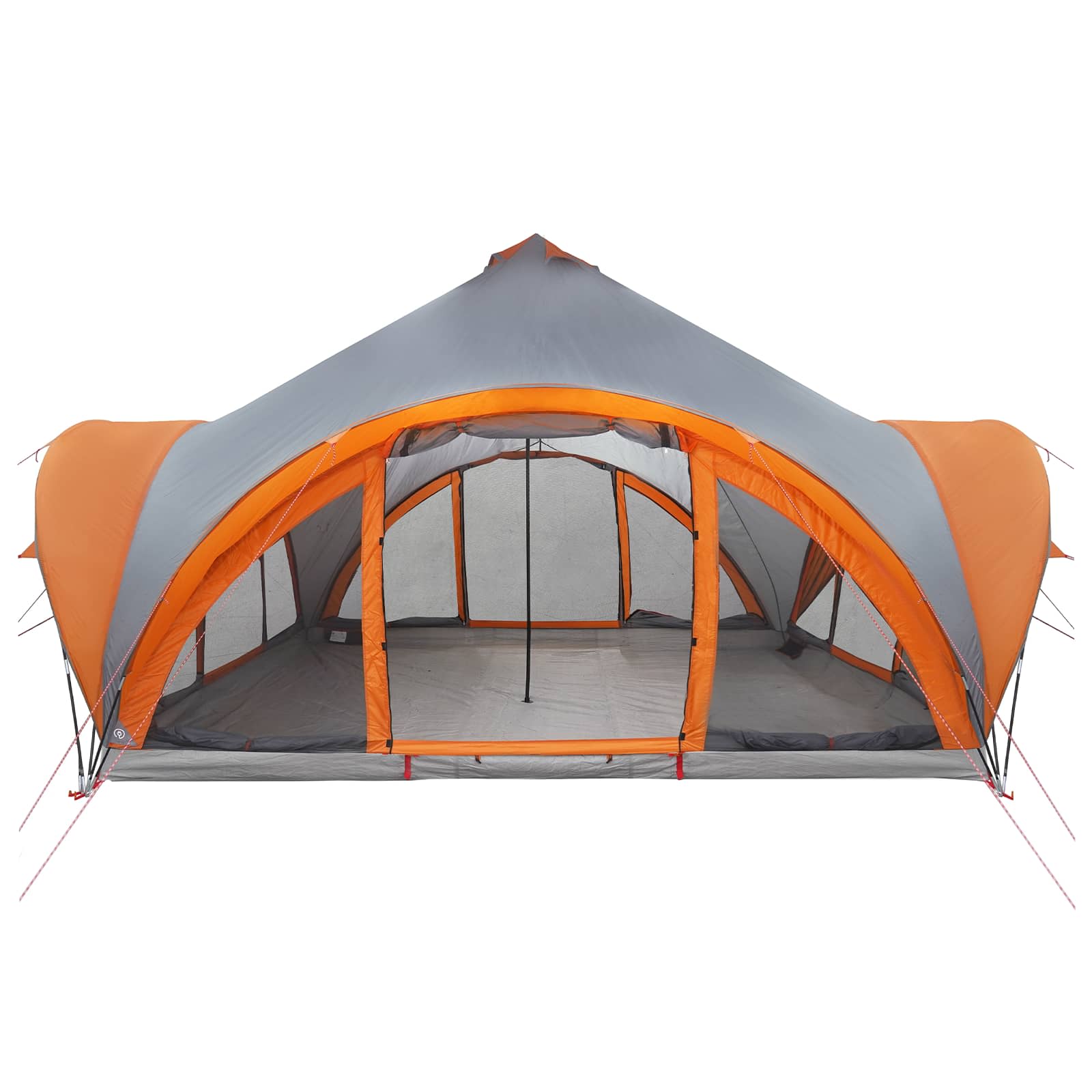 Tipi Tent met dak Grijs en Oranje 18-Persoon Polyester en staal