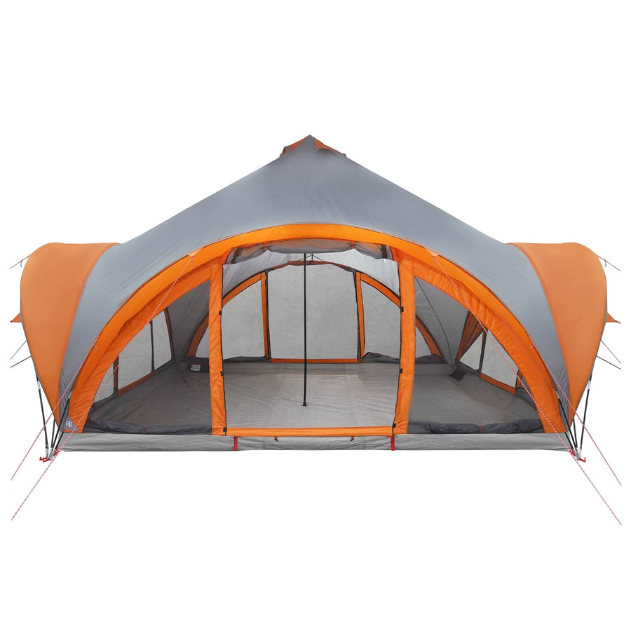 Tipi Tent met dak Grijs en Oranje 18-Persoon Polyester en staal