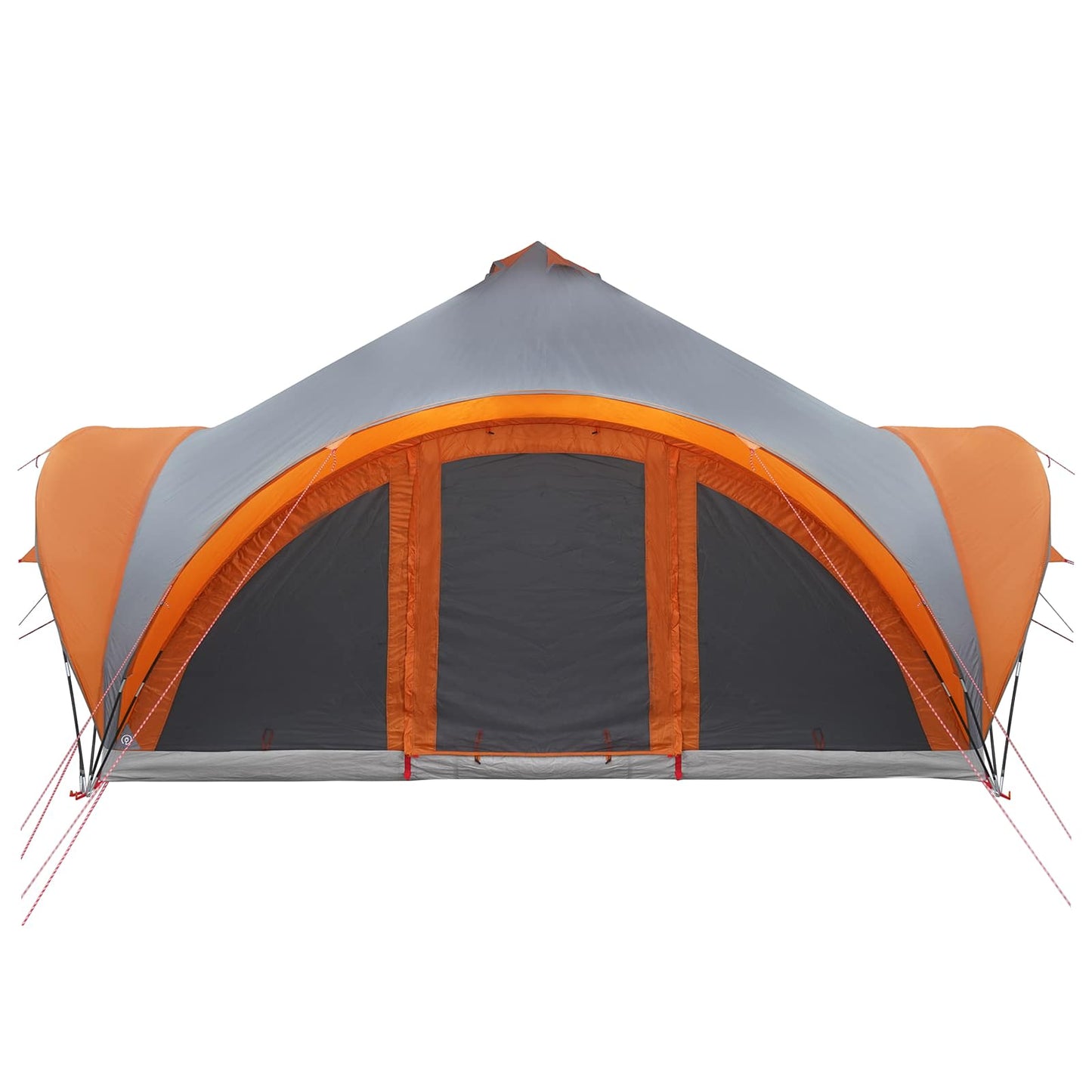 Tipi Tent met dak Grijs en Oranje 18-Persoon Polyester en staal