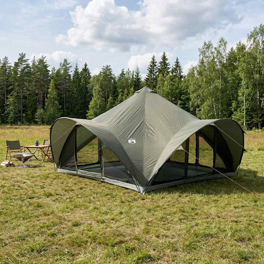 Tipi Tent met dak Leger groen 18-Persoon Polyester en staal