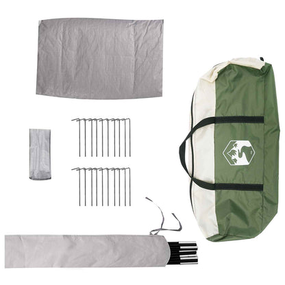 Tipi Tent met dak Groen 6-persoons Polyester en staal