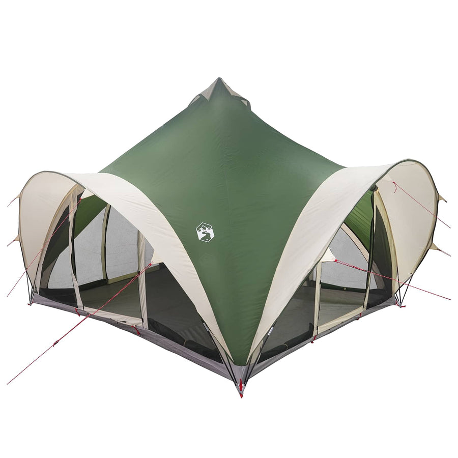 Tipi Tent met dak Groen 6-persoons Polyester en staal