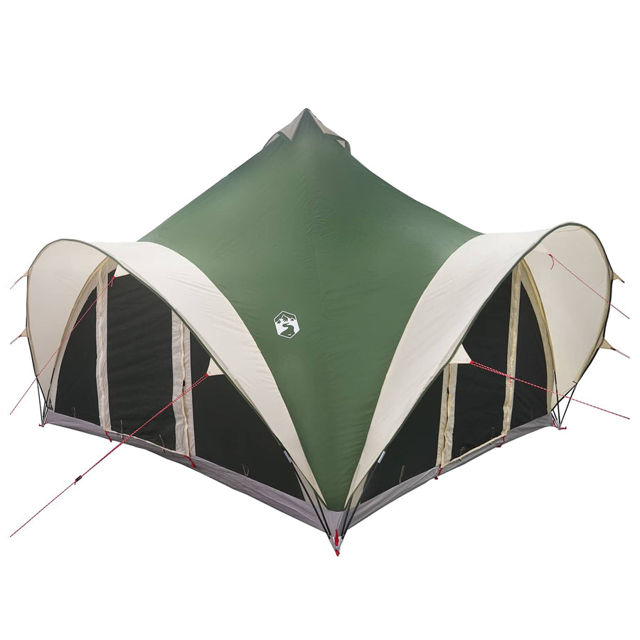 Tipi Tent met dak Groen 6-persoons Polyester en staal