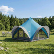 Tipi tent 400x400x350 cm blauw 6-persoons