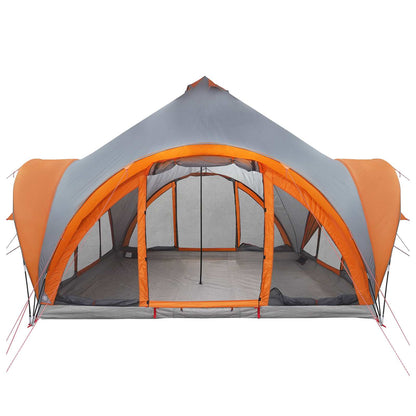Tipi Tent met dak Grijs en Oranje 6-persoons Polyester en staal