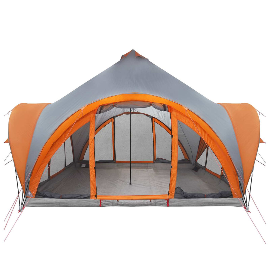 Tipi Tent met dak Grijs en Oranje 6-persoons Polyester en staal