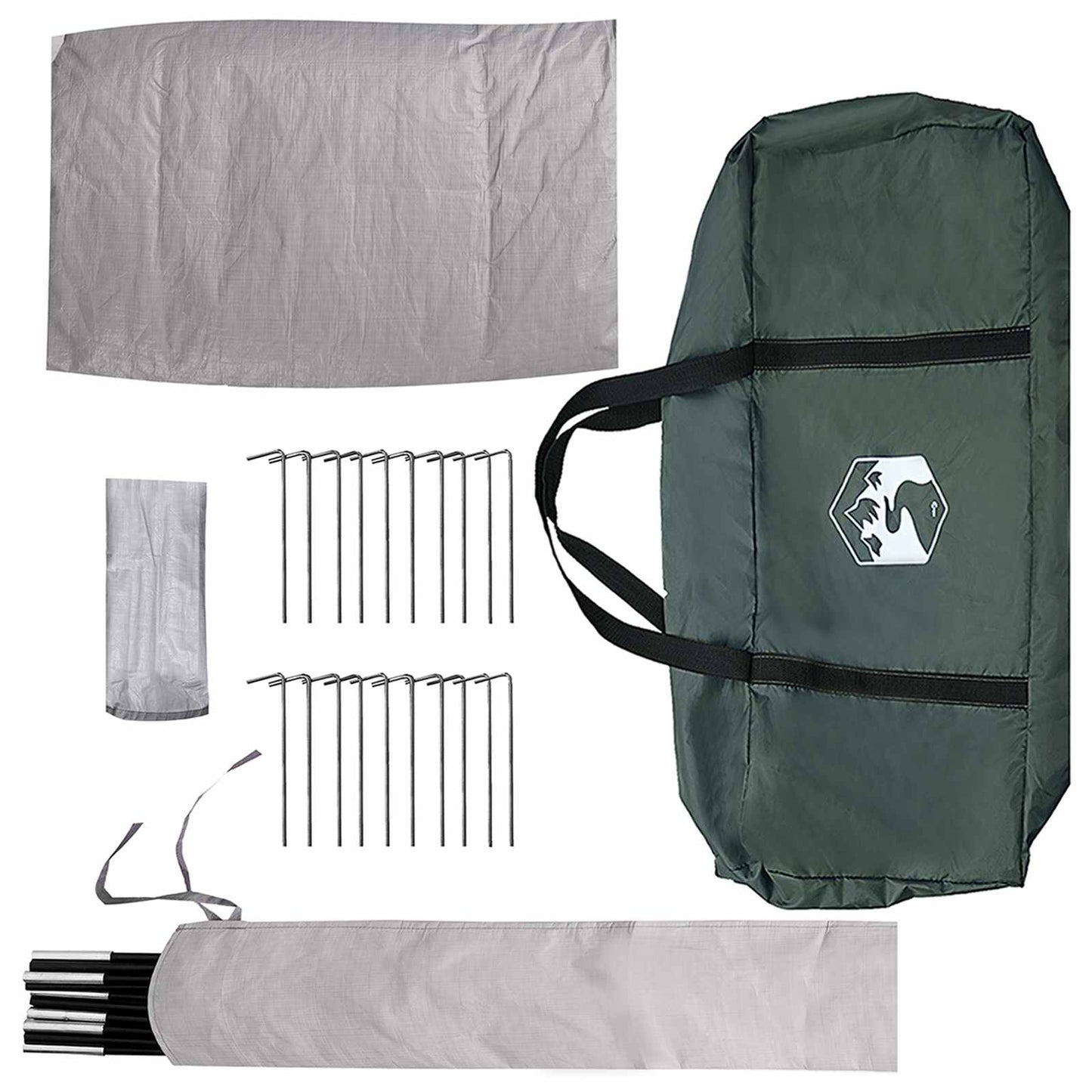 Tipi Tent met dak Leger groen 6-persoons Polyester en staal
