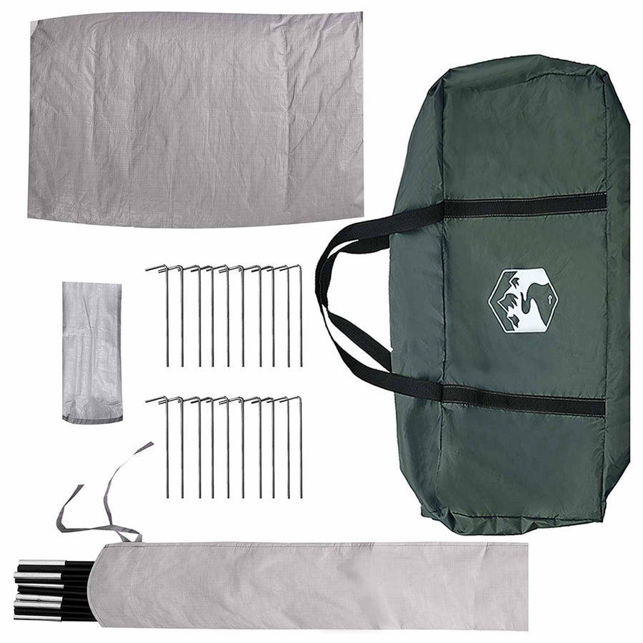 Tipi Tent met dak Leger groen 6-persoons Polyester en staal