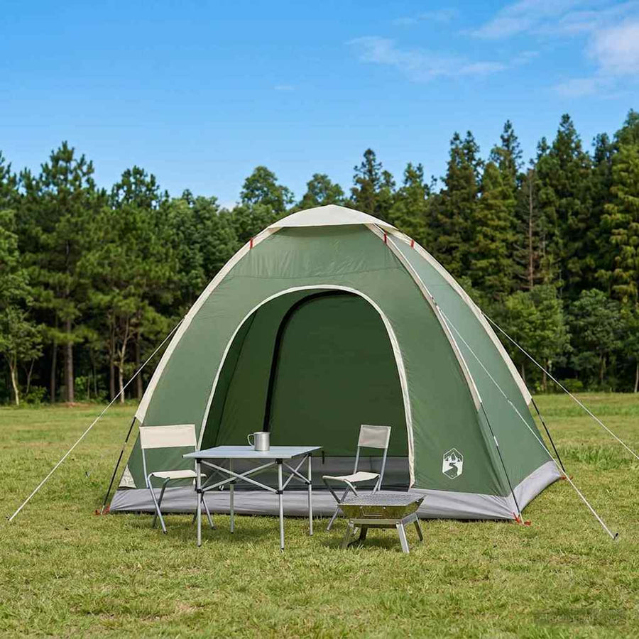 Kamperen tent met dak met luchtopening Groen 190 x 140 x 105 cm