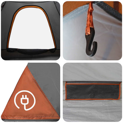 Kamperen tent met dak Grijs en Oranje 190 x 140 x 105 cm