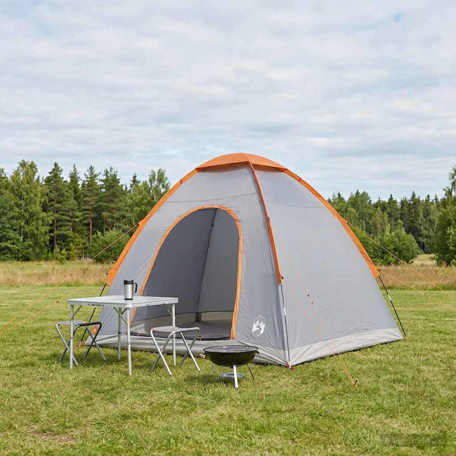 Kamperen tent met dak Grijs en Oranje 190 x 140 x 105 cm