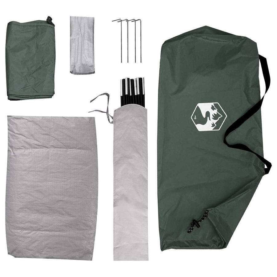 Kamperen tent met dak Legergroen 190 x 140 x 105 cm