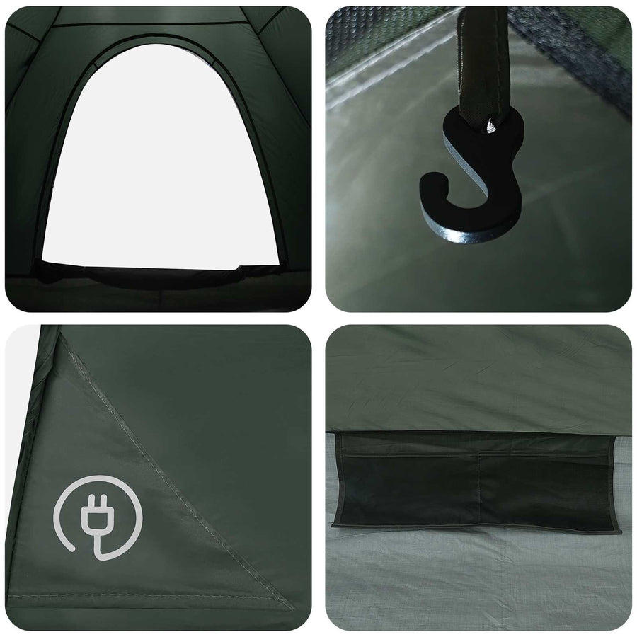 Kamperen tent met dak Legergroen 190 x 140 x 105 cm