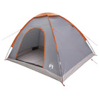Kampeertent 4 personen 275x215x125 cm grijs oranje