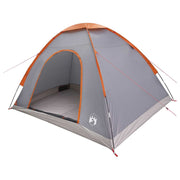 Kampeertent 4 personen 275x215x125 cm grijs oranje