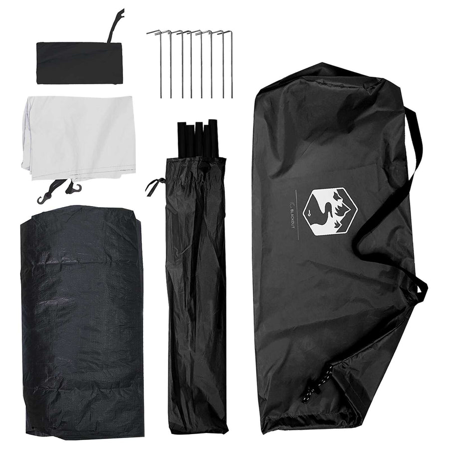 Kamperen tent met dak Wit Blackout 275 x 215 x 125 cm