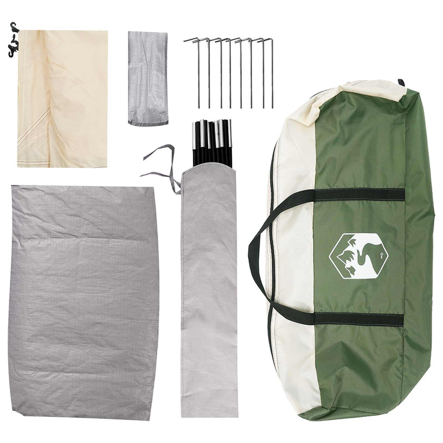 Kamperen tent met dak met luchtopening Groen 335 x 275 x 180 cm
