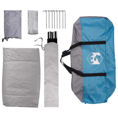 Kamperen tent met dak met luchtopening Blauw 335 x 275 x 180 cm