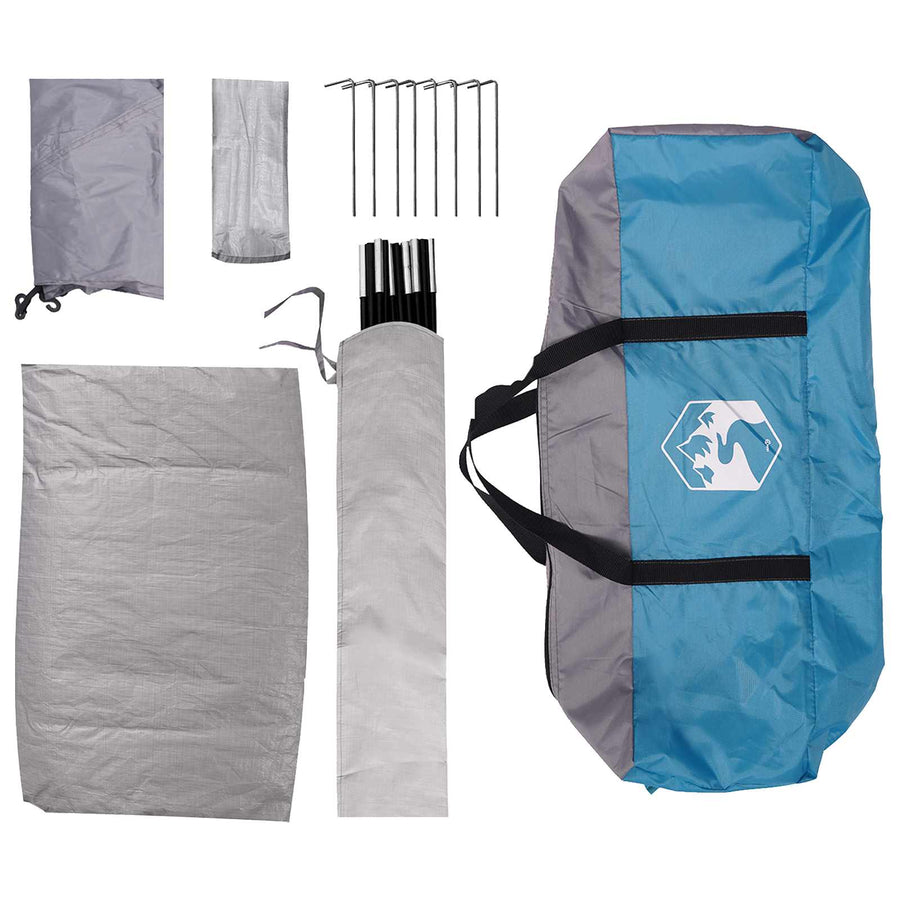 Kamperen tent met dak met luchtopening Blauw 335 x 275 x 180 cm