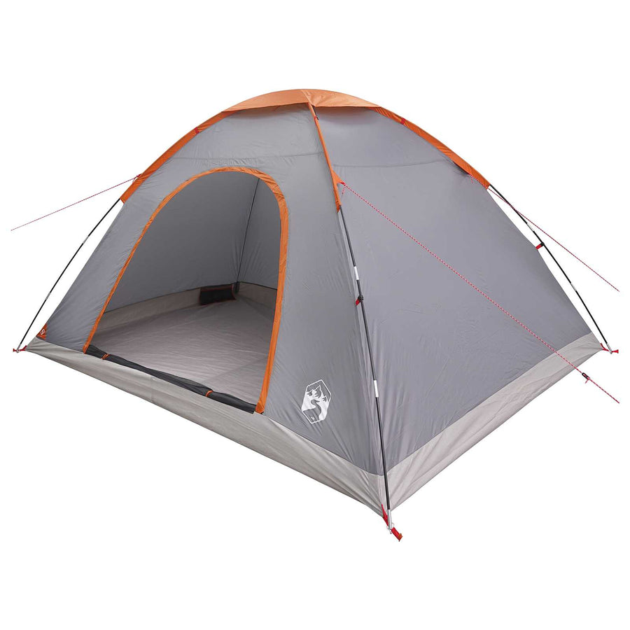 Kamperen tent met dak Grijs en Oranje 335 x 275 x 180 cm