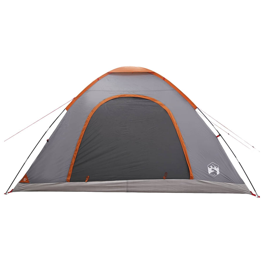 Kamperen tent met dak Grijs en Oranje 335 x 275 x 180 cm