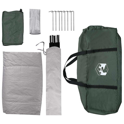 Kamperen tent met dak Legergroen 335 x 275 x 180 cm