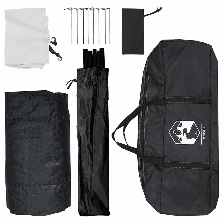 Kamperen tent met dak Wit Blackout 335 x 275 x 180 cm