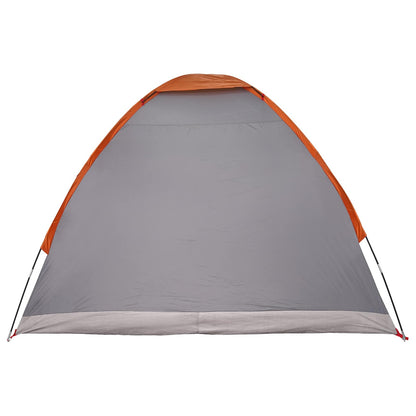 Kamperen tent Grijs en Oranje 2-persoons Polyester en staal