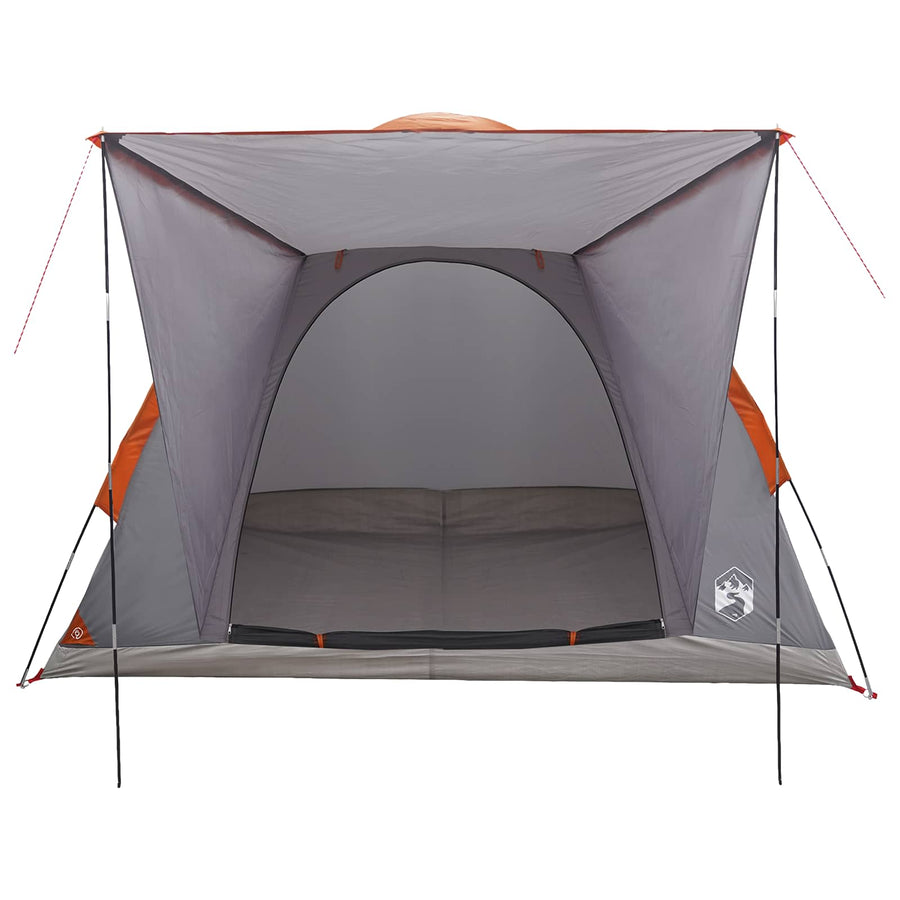 Kamperen tent Grijs en Oranje 2-persoons Polyester en staal