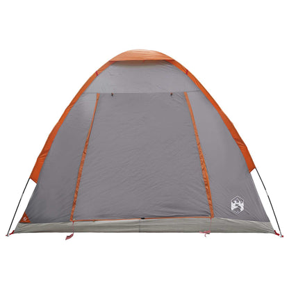 Kamperen tent Grijs en Oranje 2-persoons Polyester en staal