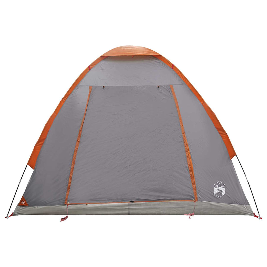 Kamperen tent Grijs en Oranje 2-persoons Polyester en staal
