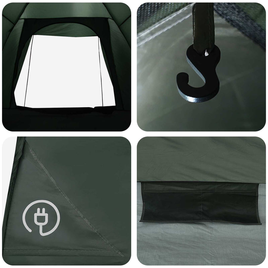 Kamperen tent Legergroen 190 x 140 x 105 cm Polyester en staal