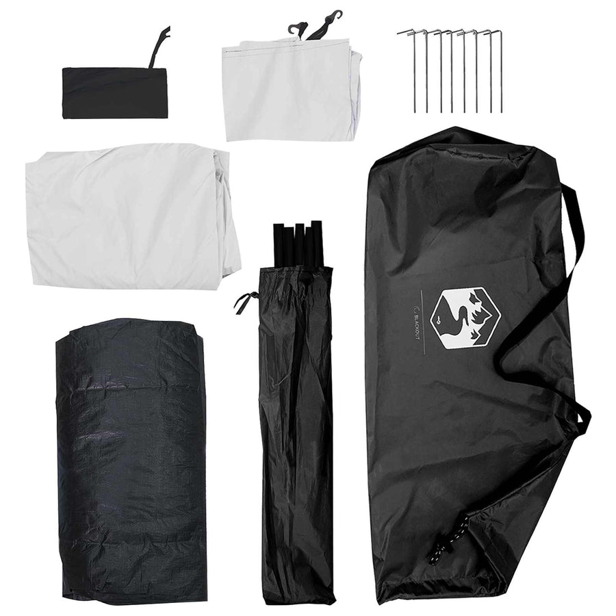 Kamperen tent met dak Wit Blackout 190 x 140 x 105 cm