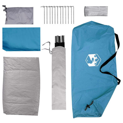 Kamperen tent met dak Blauw 4-persoons Polyester en staal