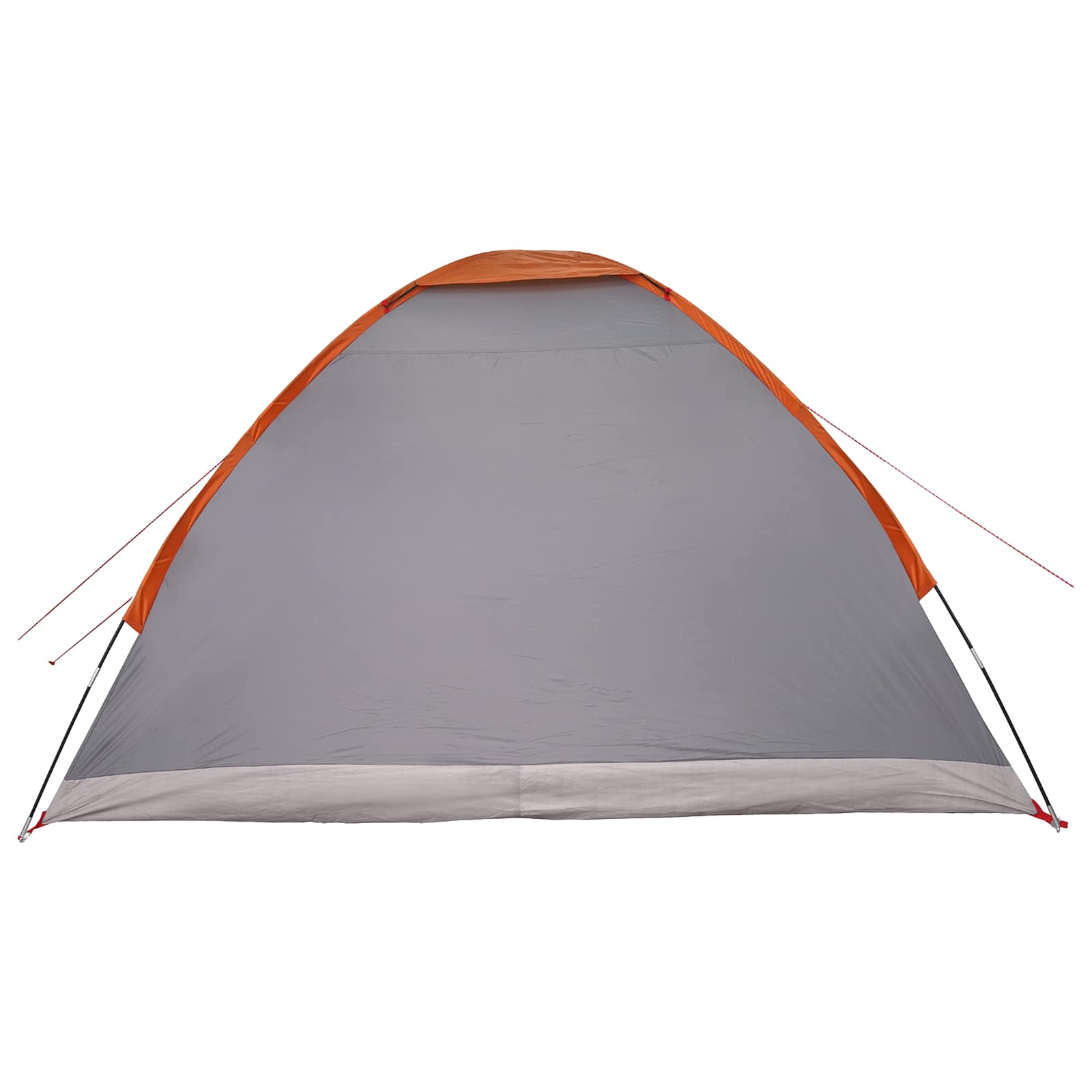 Kamperen tent Grijs en Oranje 4-persoons Polyester en staal