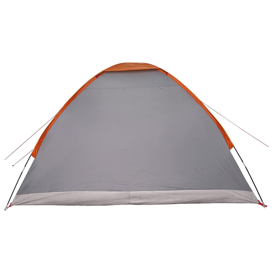 Kamperen tent Grijs en Oranje 4-persoons Polyester en staal