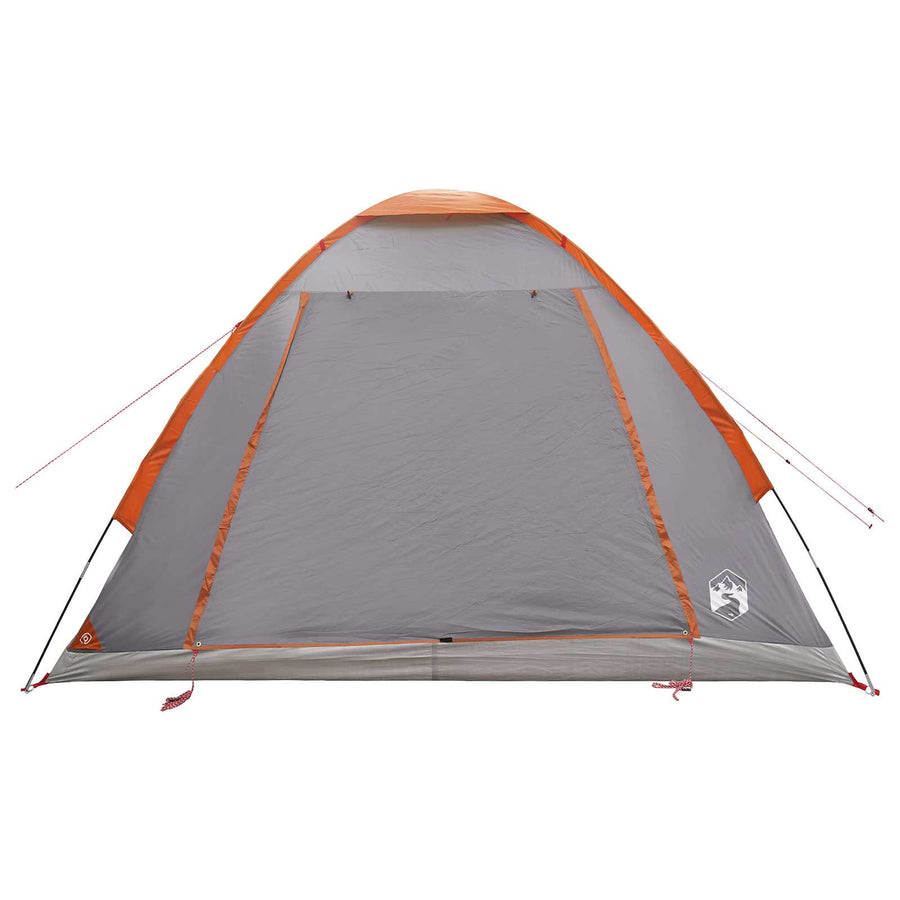Kamperen tent Grijs en Oranje 4-persoons Polyester en staal