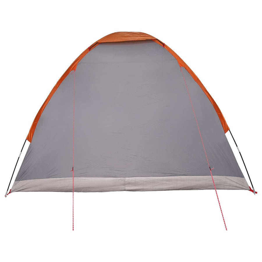 Kamperen tent Grijs en Oranje 4-persoons Polyester en staal