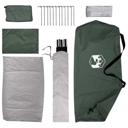 Kamperen tent Legergroen 275 x 215 x 125 cm Polyester en staal