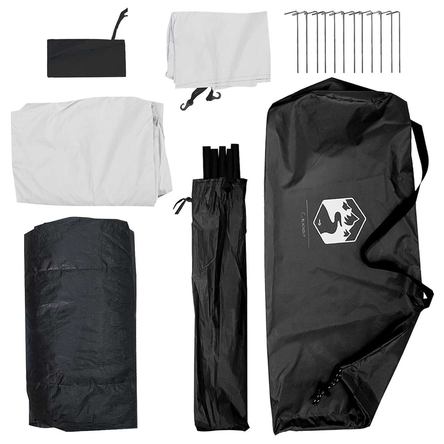 Kamperen tent met dak Wit Blackout 275 x 215 x 125 cm