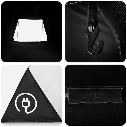 Kamperen tent met dak Wit Blackout 275 x 215 x 125 cm