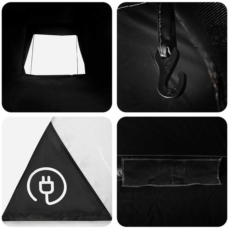 Kamperen tent met dak Wit Blackout 275 x 215 x 125 cm