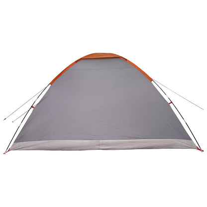 Kamperen tent Grijs en Oranje 6-persoons Polyester en staal