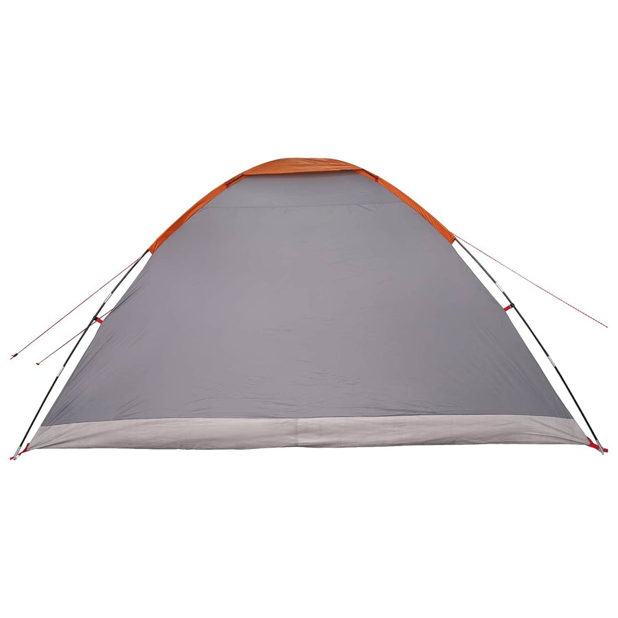 Kamperen tent Grijs en Oranje 6-persoons Polyester en staal