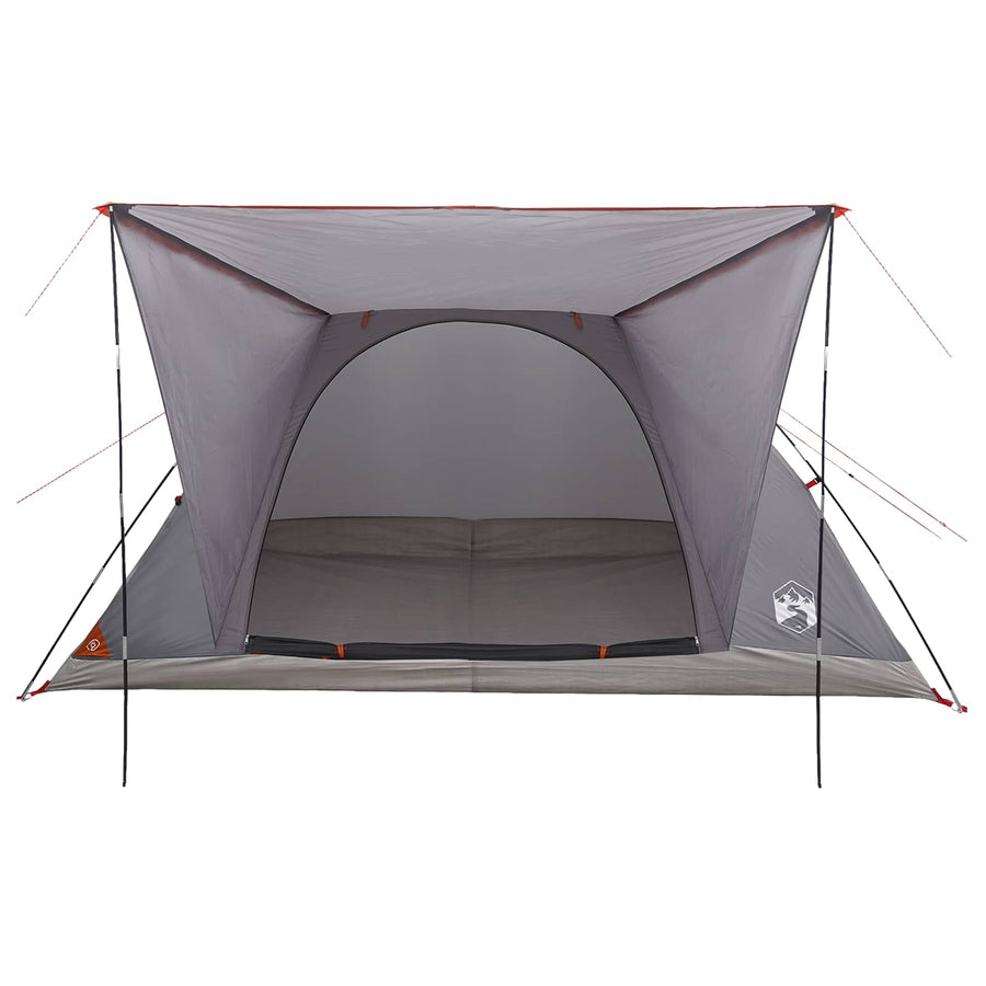 Kamperen tent Grijs en Oranje 6-persoons Polyester en staal