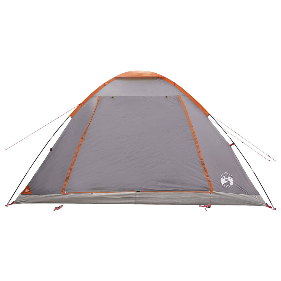 Kamperen tent Grijs en Oranje 6-persoons Polyester en staal