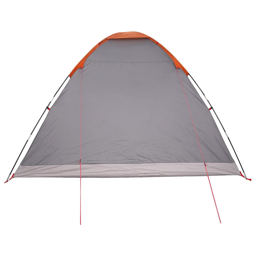 Kamperen tent Grijs en Oranje 6-persoons Polyester en staal