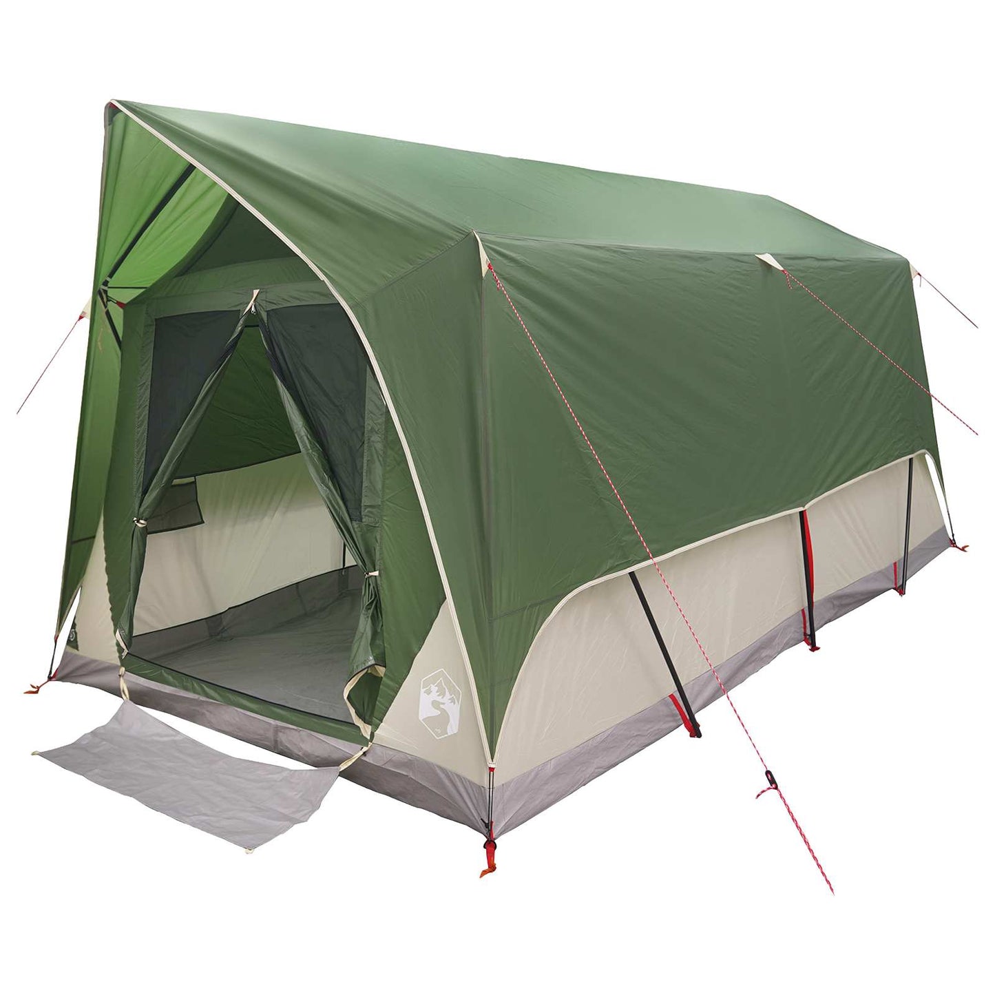 Tunneltent met dak Groen 8-persoons Polyester en staal