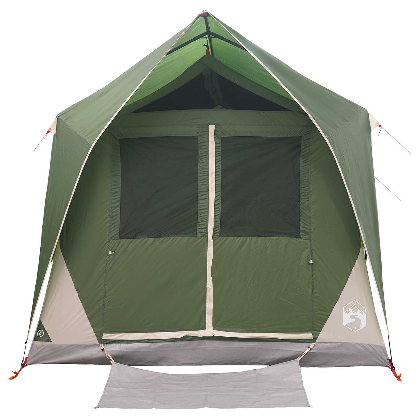 Tunneltent met dak Groen 8-persoons Polyester en staal